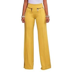 HIGH RISE PALLAZO PANTS XL COLOR YELLOW